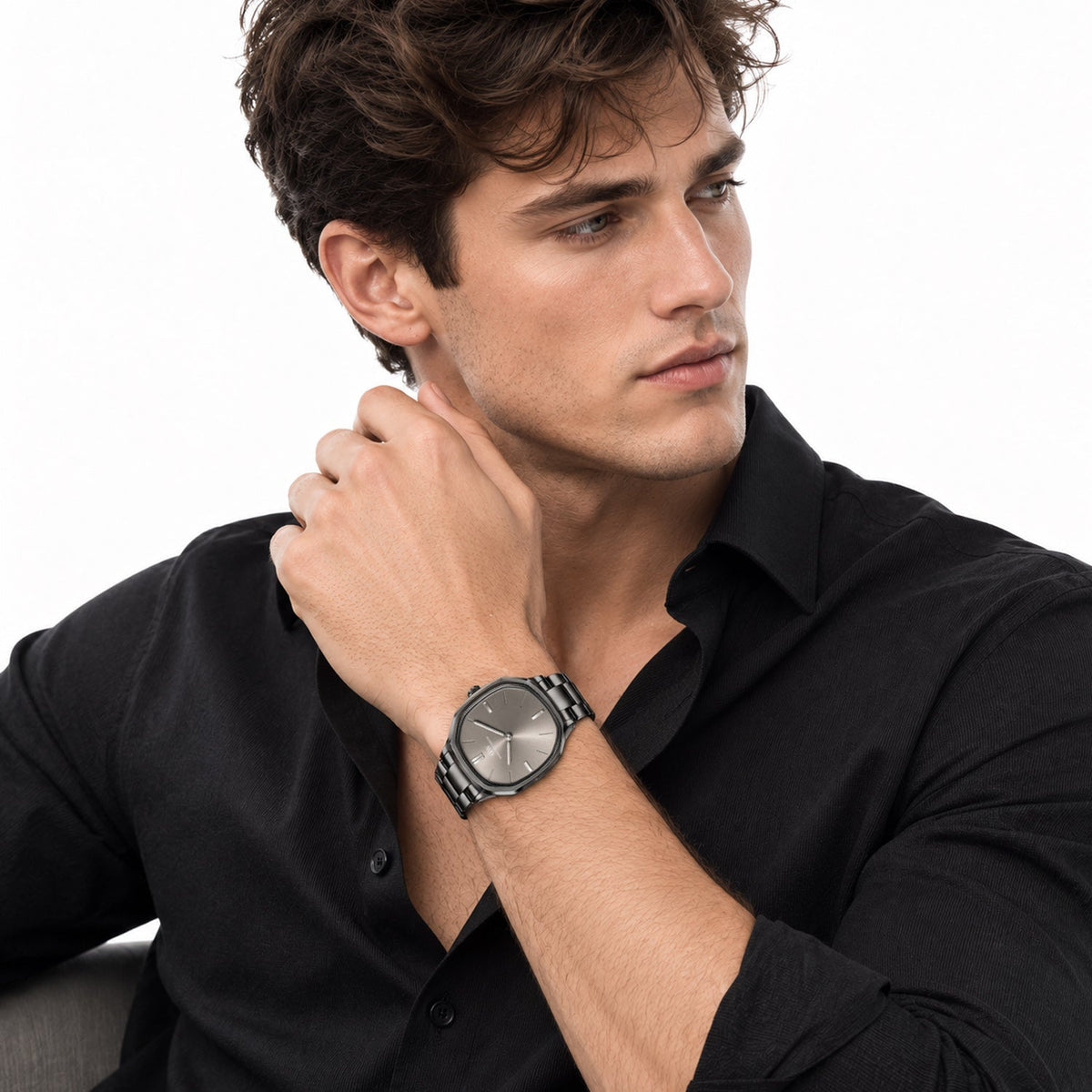 Daniel Wellington Octagonal 38mm Grey Dial Analog Men Watch - DW0DG2502