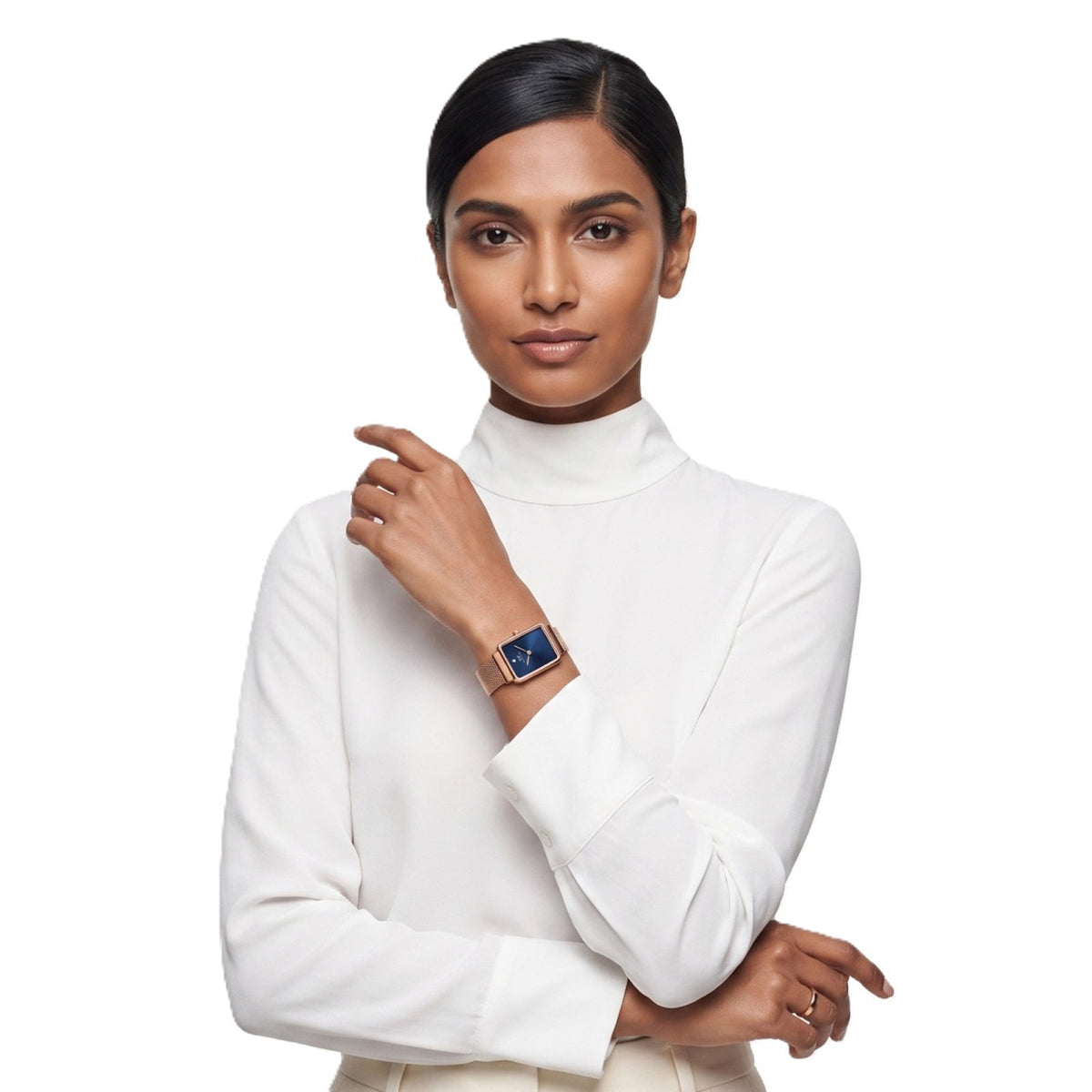 Daniel Wellington Rectangle 22mm Blue Dial Analog Women Watch - DW0DL1001