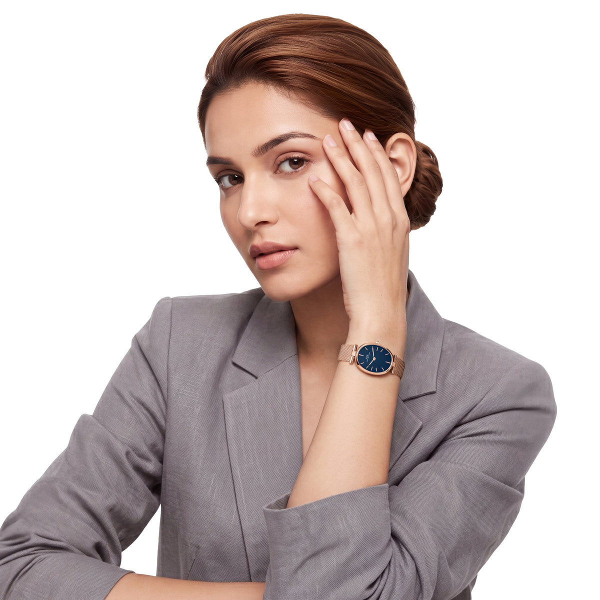 Daniel Wellington Oval 22mm Blue Dial Analog Women Watch - DW0DL3000
