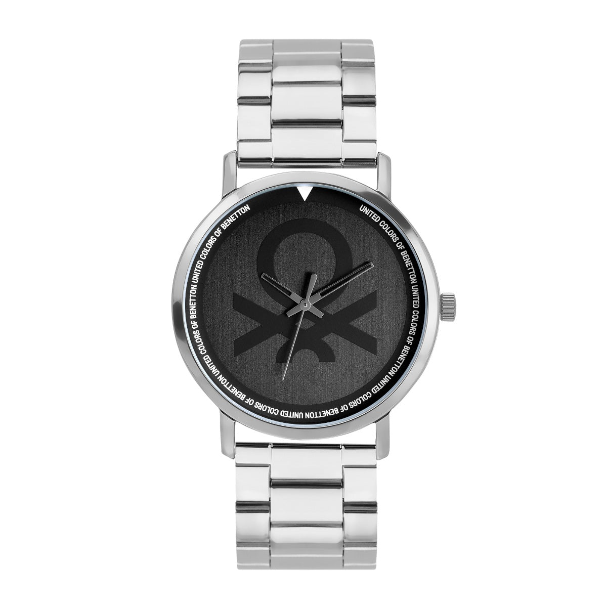 United Colors Of Benetton Black Round Dial Quartz Analog Men Watch